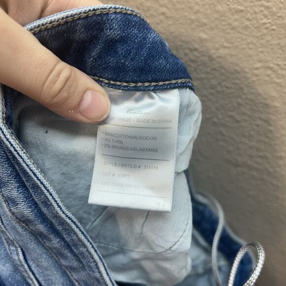 Kancan High Rise Button Fly 4” Inseam Shorts Denim Medium Wash Stretch - Picture 6 of 6